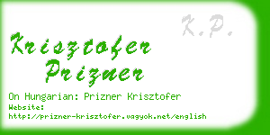 krisztofer prizner business card